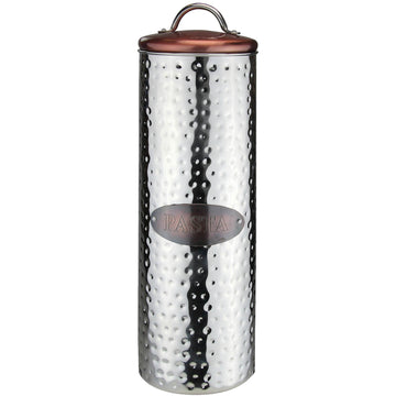 Vintage Retro Stainless Steel Pasta Canister Container Jar