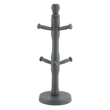6Hooks Grey Finish Wooden Mug Tree