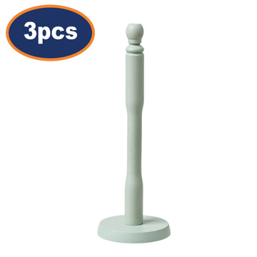 3Pcs Mint Green Wooden Free Standing Paper Towel Holders