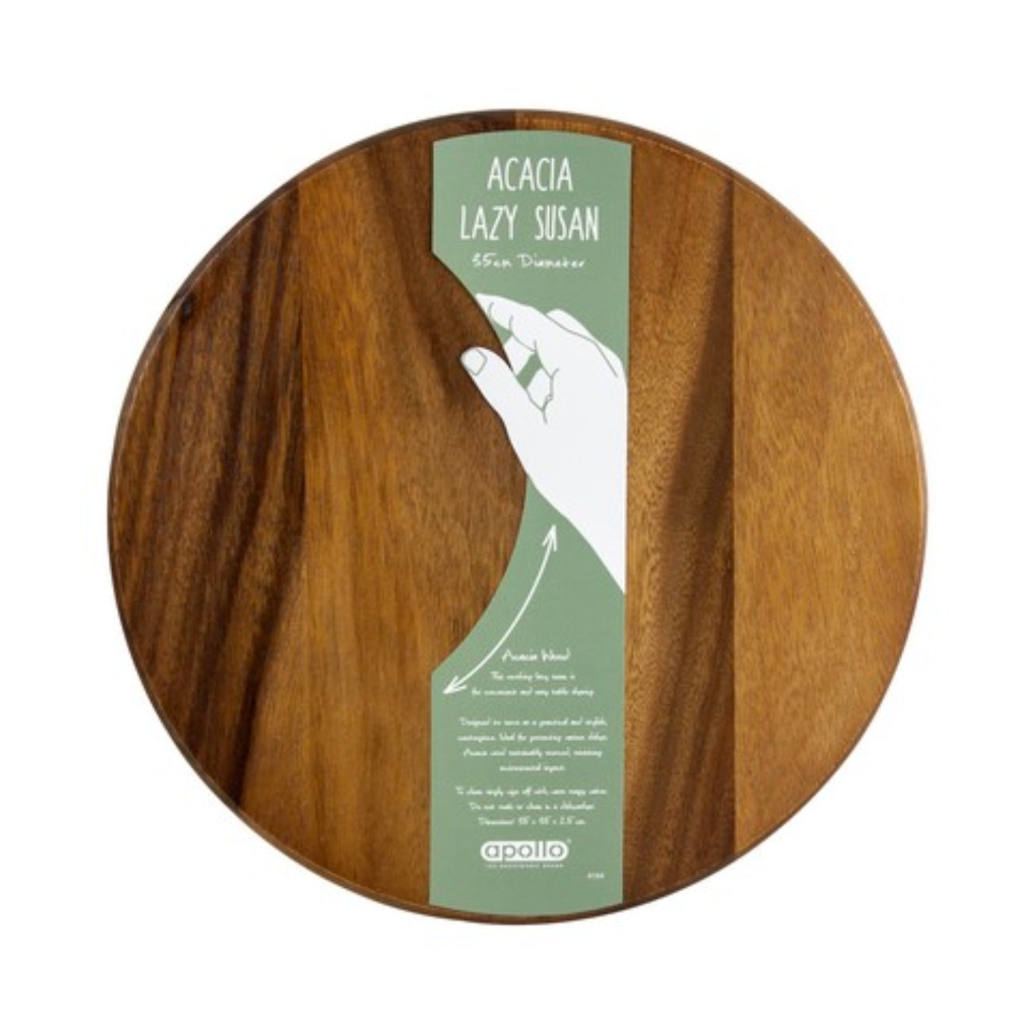 36cm Acacia Wood Round Rotating Board Lazy Susan