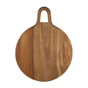Acacia Wood Worktop Saver Round Handled Chopping Board