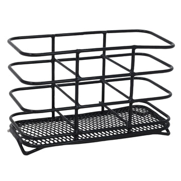 Black Coated Steel Mesh Cutlery Drainer