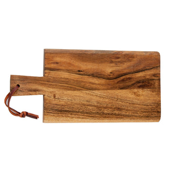 29x14cm Rectangular Acacia Wood Worktop Saver Chopping Board With Handle