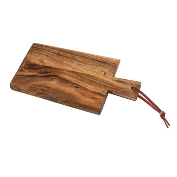 29x14cm Rectangular Acacia Wood Worktop Saver Chopping Board With Handle