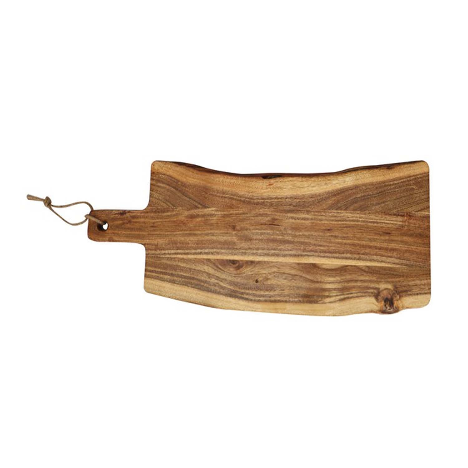 60x20cm Apollo Acacia Wood Rectangular Serving Board with Handle