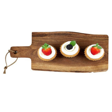 50x20cm Apollo Acacia Wood Rectangular Serving Board with Handle