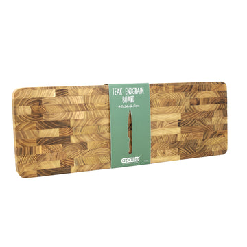Rectangular Teak Endgrain Wood Worktop Saver Chopping Board
