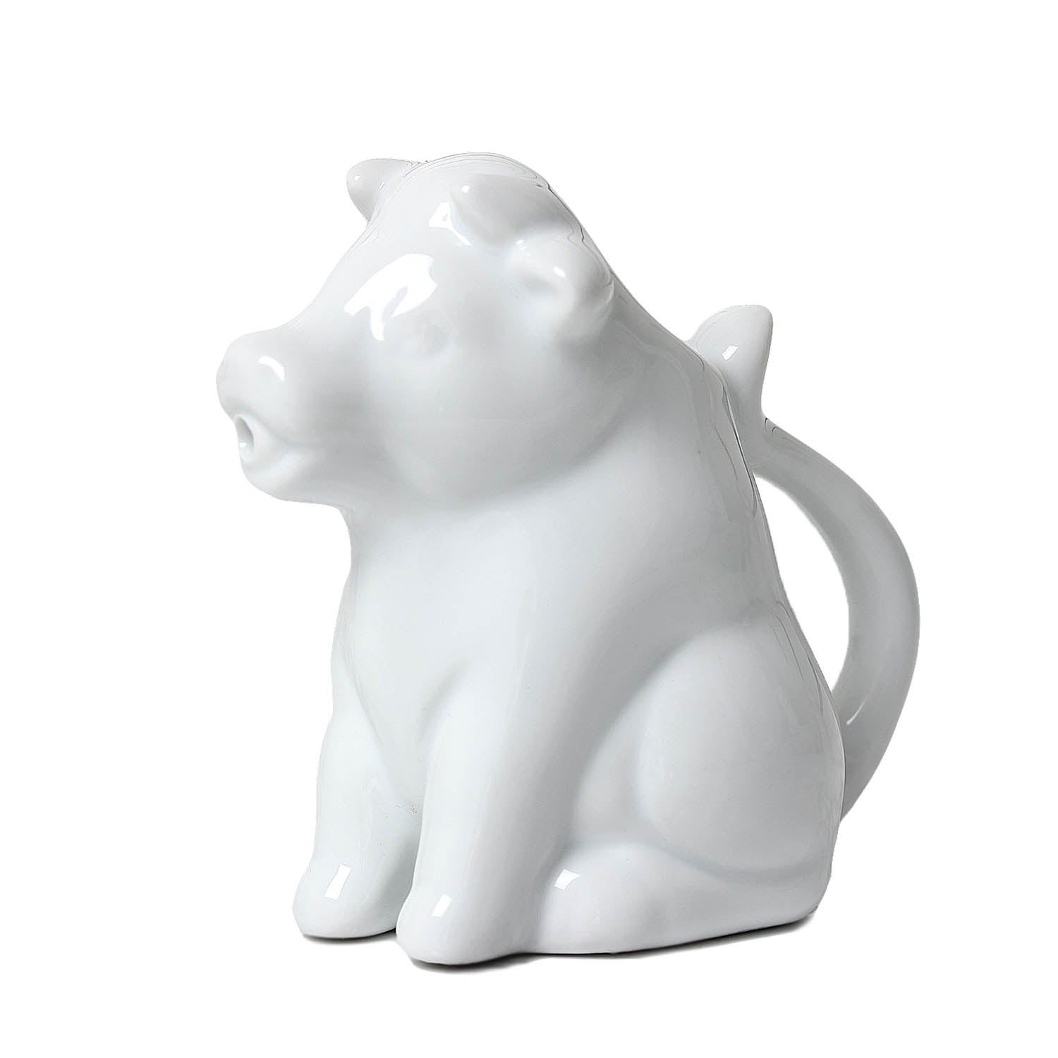 150ml Porcelain White Cow Milk Jug With Handle