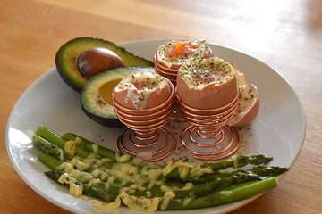 Set Of 6 Copper Spring Wire Hard Boiled Egg Cups Holder