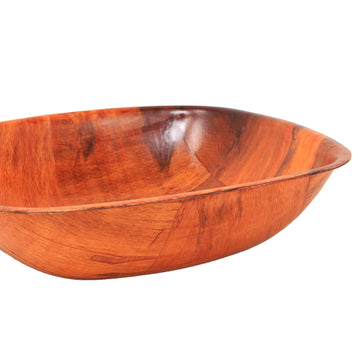 20cm Woven Pattern Wood Bowl