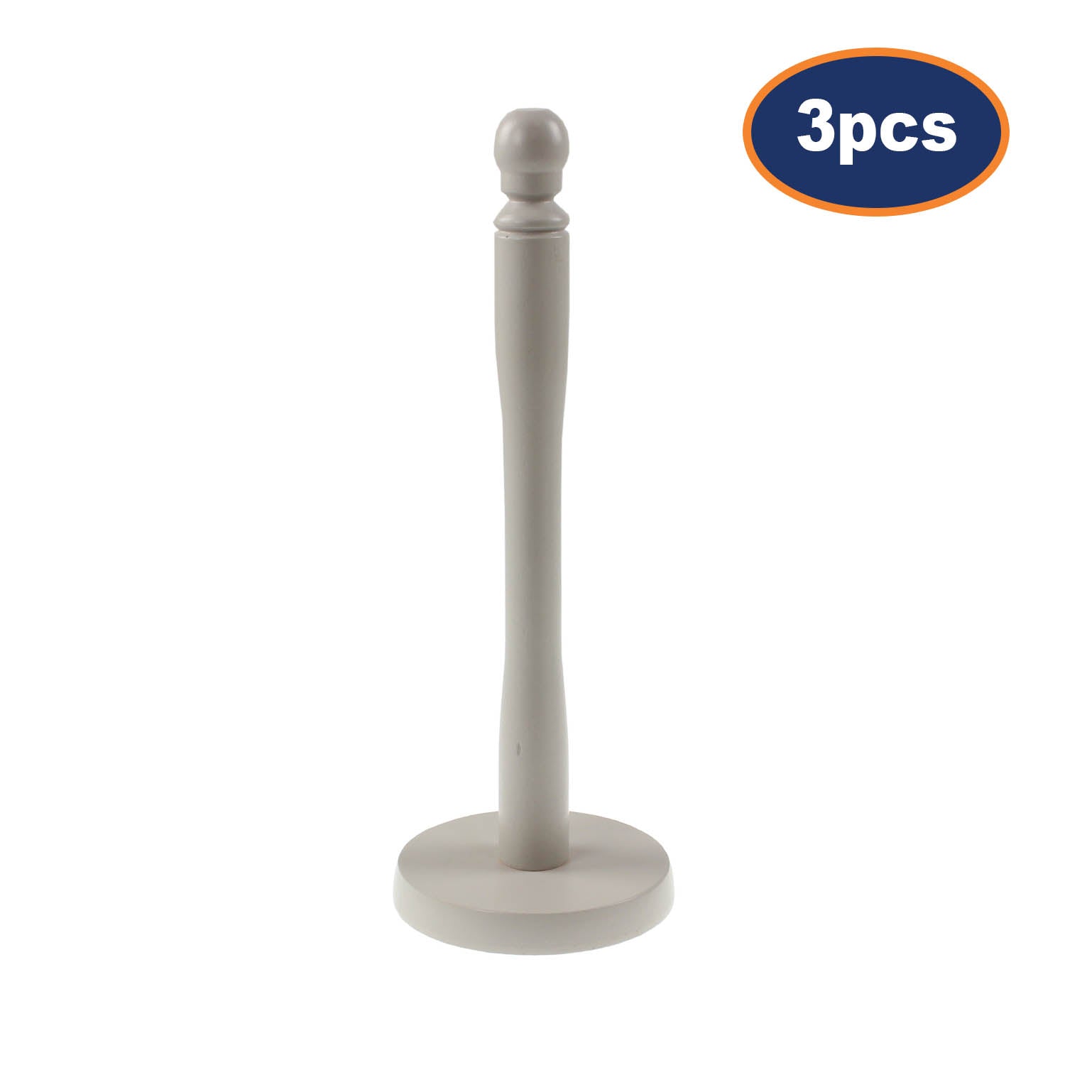 3Pcs Grey Beech Kitchen Towel Pole
