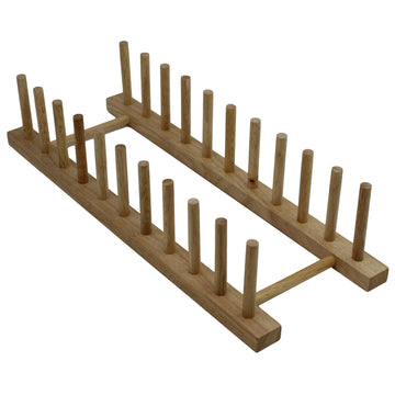 10-Plate Beech Wood Rack Drainer
