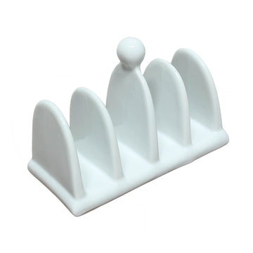 4 Slice Fine Porcelain White Toast Bread Rack