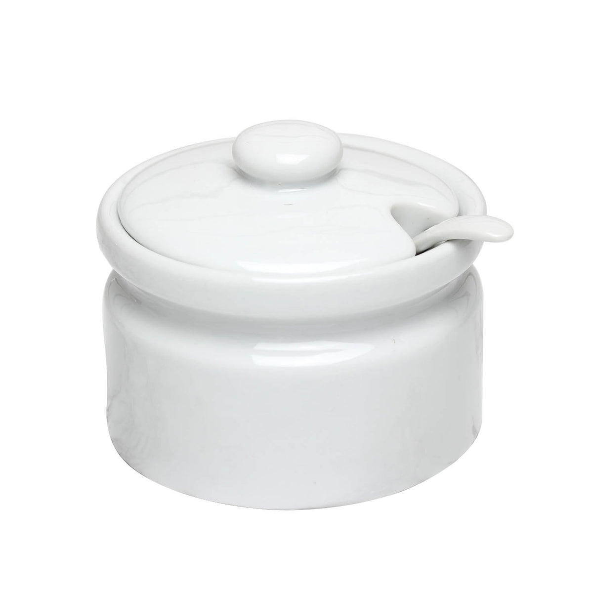175ml Porcelain Sugar Jam Pot with Lid & Spoon