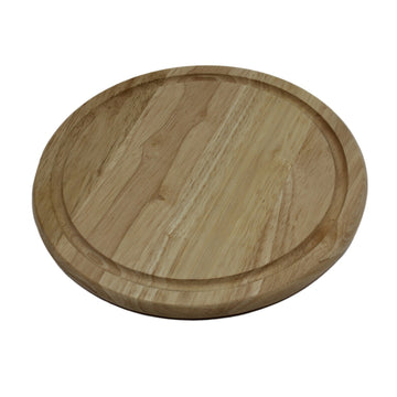 2Pcs 25cm Round Wooden Chopping Boards