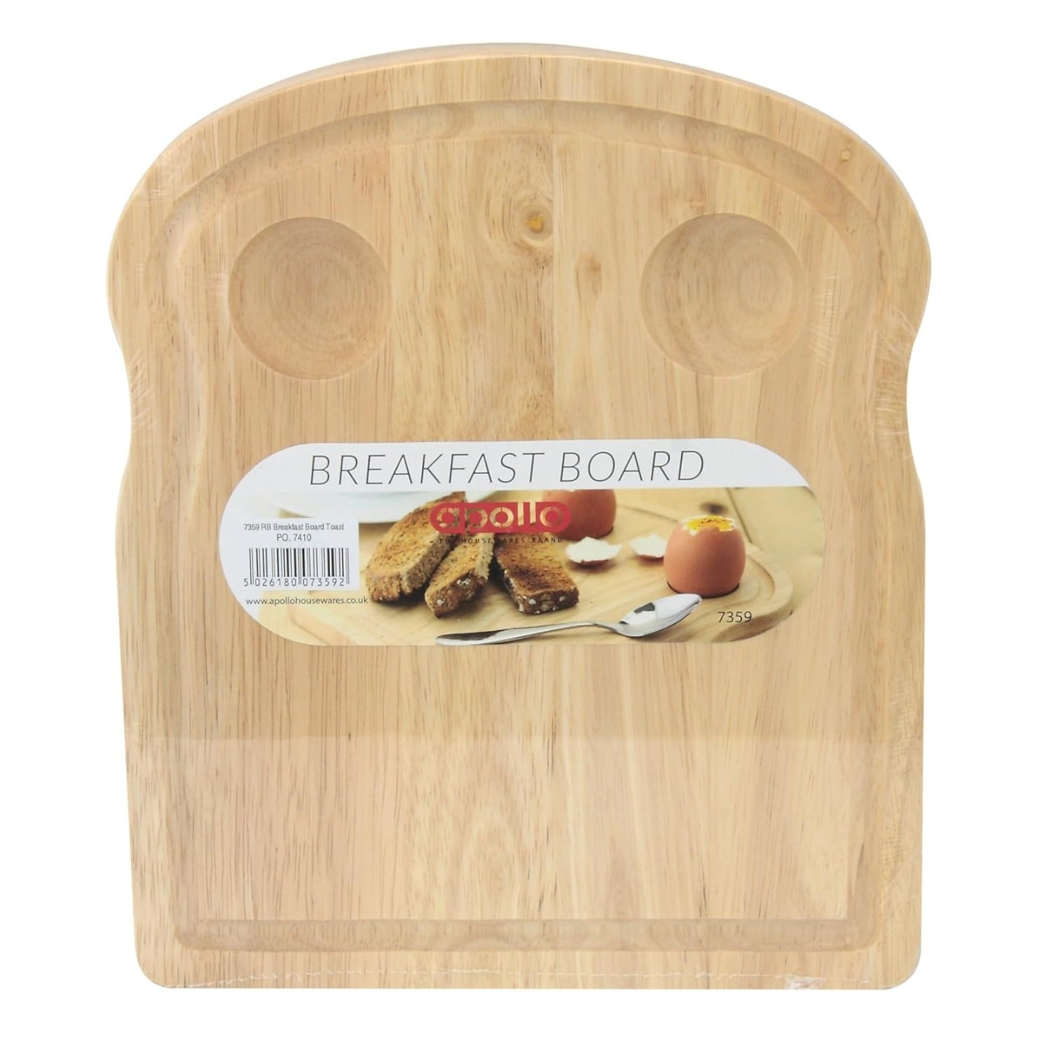 Breakfast Board Serving Lap Tray With Egg Holder