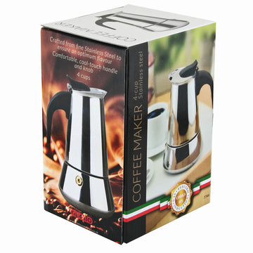 4 Cups Stainless Steel Espresso Moka Pot Coffee Maker