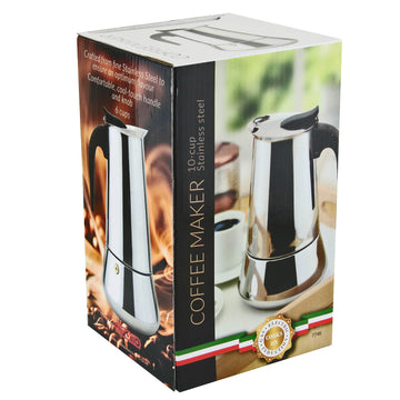 10 Cups Stainless Steel Espresso Moka Pot Coffee Maker