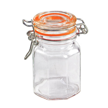 Set of 12 Clip Top Spice Jars Canisters