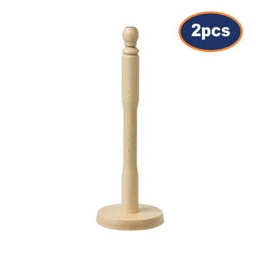2Pcs 35cm Wooden Kitchen Paper Towel Tissue Roll Holder