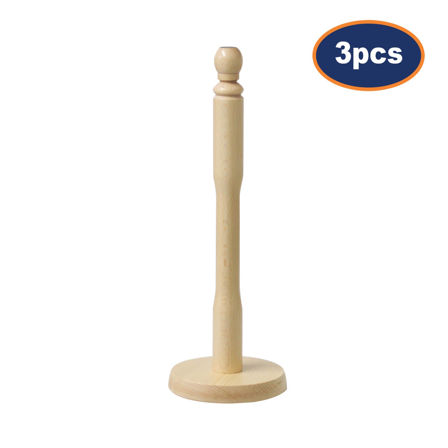 3Pcs 35cm Wooden Kitchen Paper Towel Tissue Roll Holder