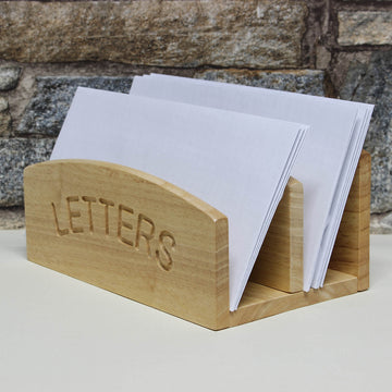 Rubber Wood Letters Holder Mail Organiser Rack