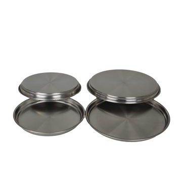 4pcs Stainless Steel 18cm & 15cm Hob Covers