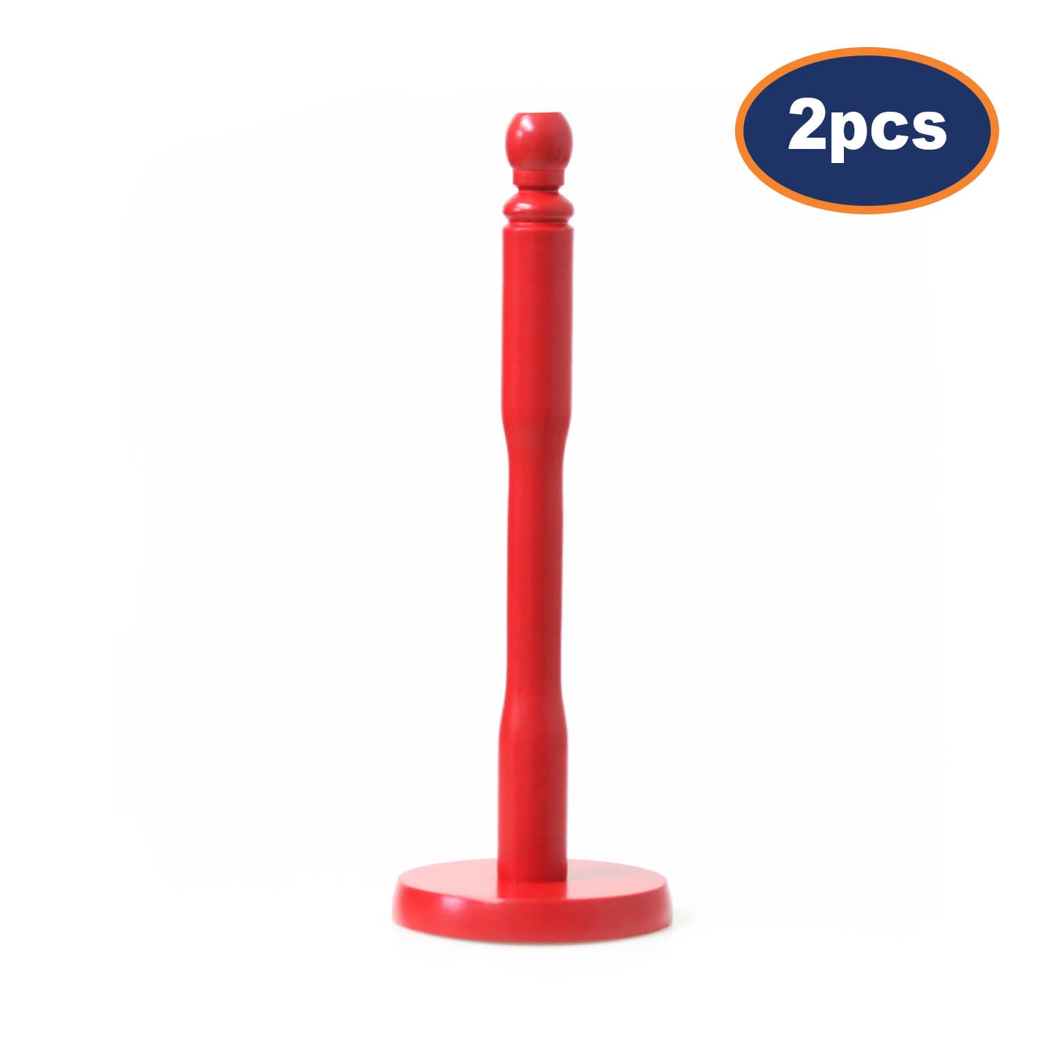 2Pcs 35cm Red Beechwood Paper Towel Tissue Holders