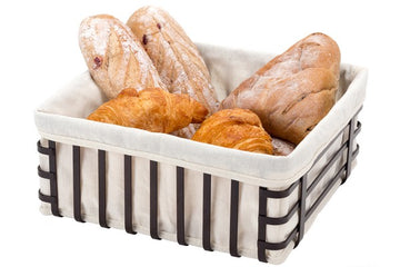Fruit Bread Basket Metal Black