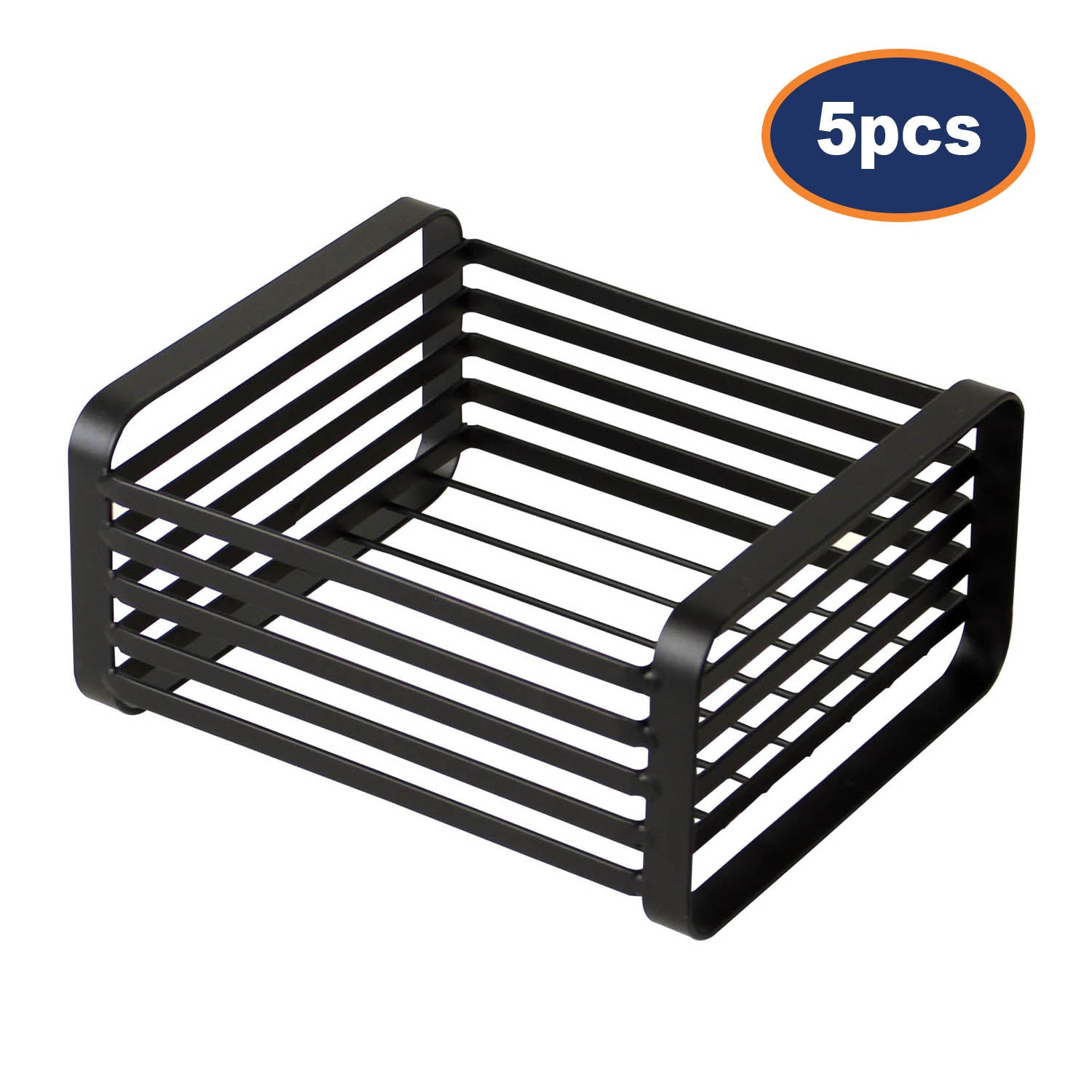 5Pcs Black Flat Iron Metal Napkin Holders