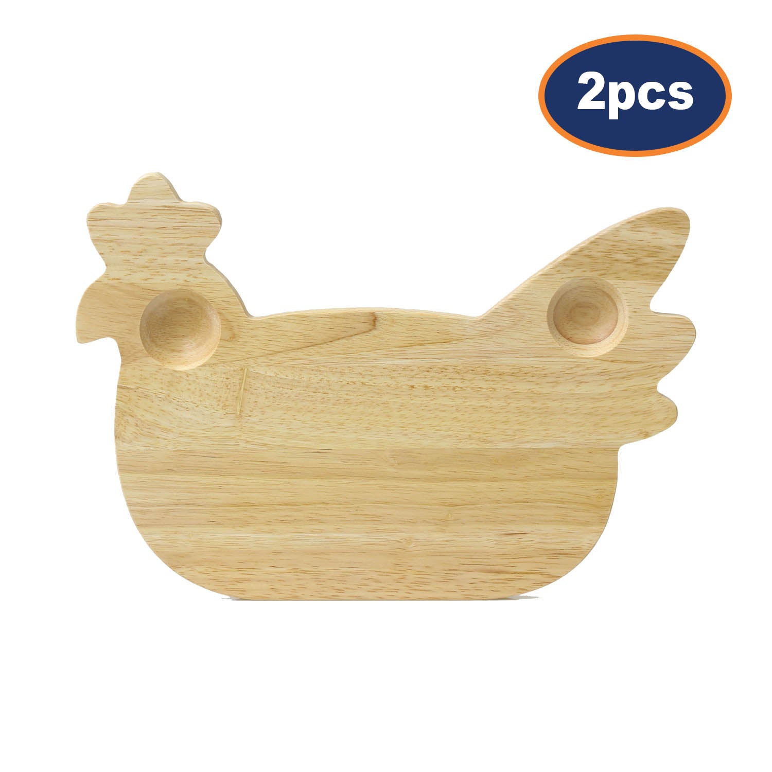 2Pcs Chicken Shaped Breakfast Board With Egg Holder