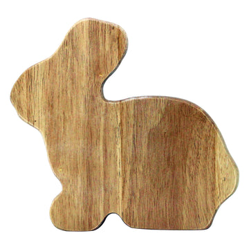 Wooden Breakfast Serving Easter Bunny Serving Board