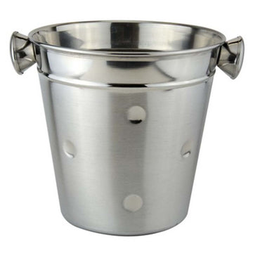 2Pcs 5L Stainless Steel Champagne Wine Cooler Ice Bucket With Handles