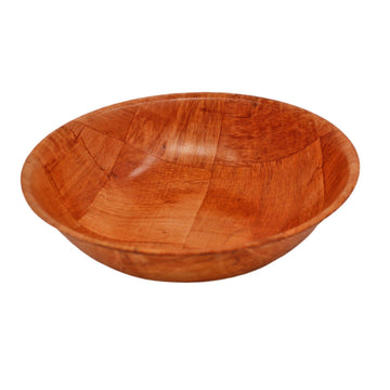 20cm Round Woven Fruit Snack Wooden Serving Bowl