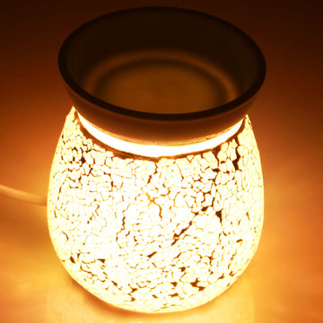 Mosaic Pearl Crackle Electric Wax Melt Burner - 14cm