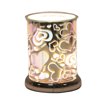 Cylinder 3D Electric Wax Melt Burner - Love 16cm