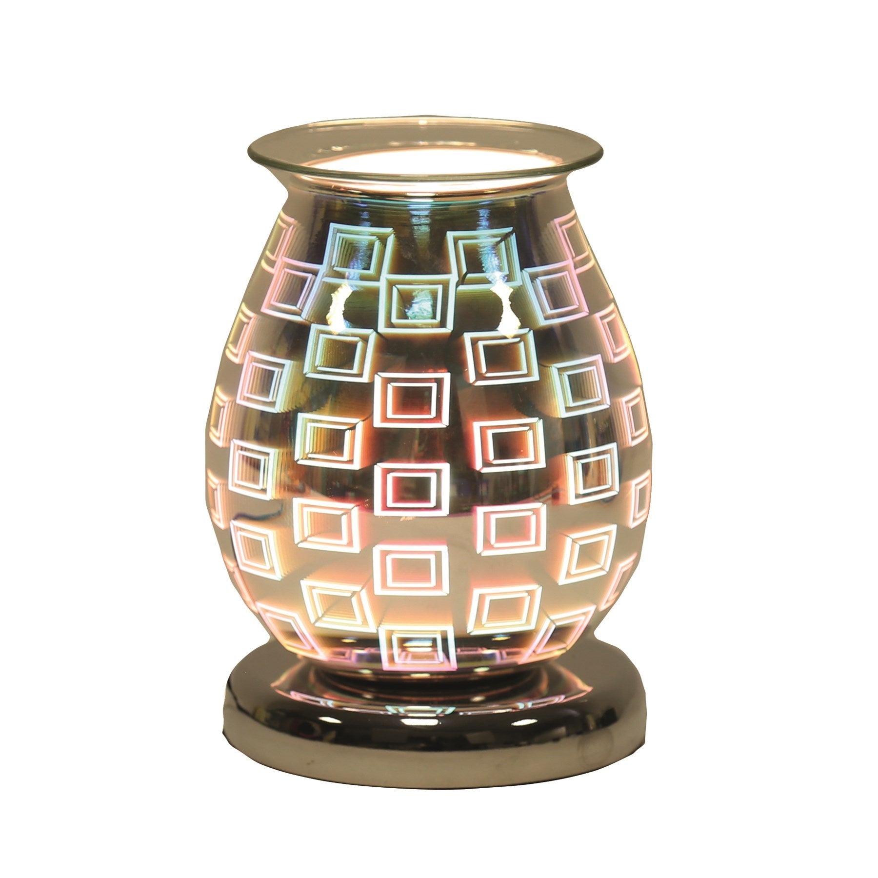 Oval 3D Scented Wax Burner Electric Touch Lamp - Square