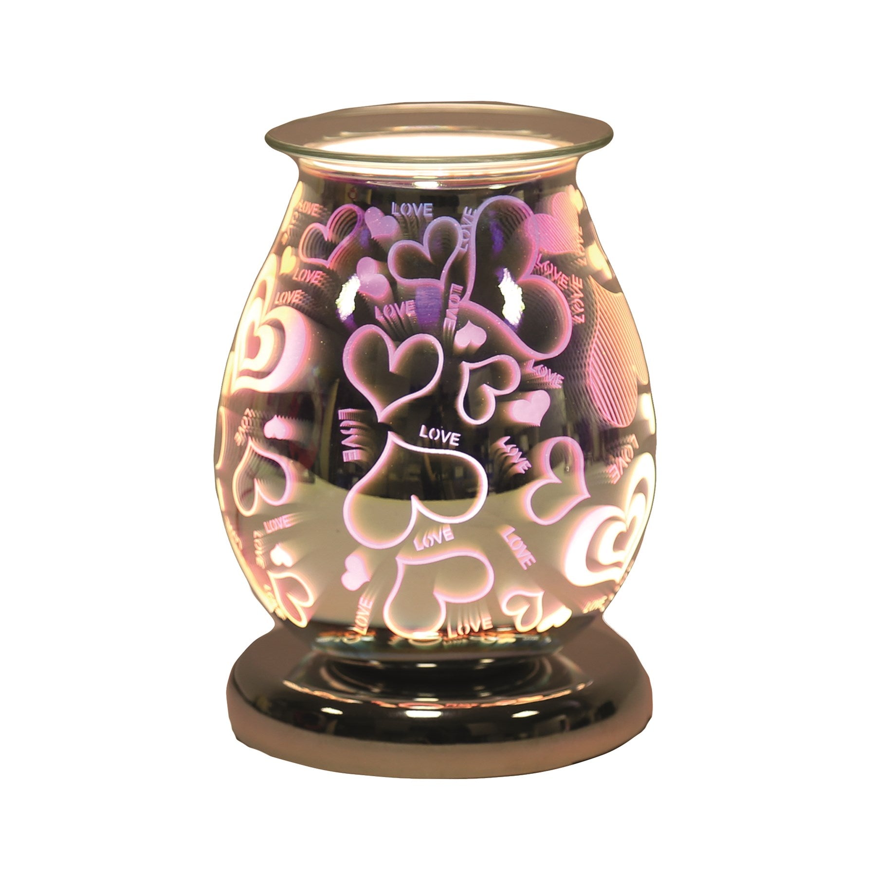 Oval 3D Scented Wax Burner Electric Touch Lamp - Love