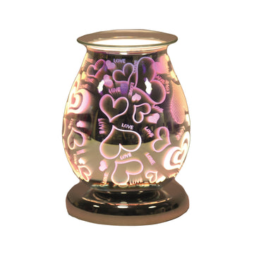 Oval 3D Scented Wax Burner Electric Touch Lamp - Love