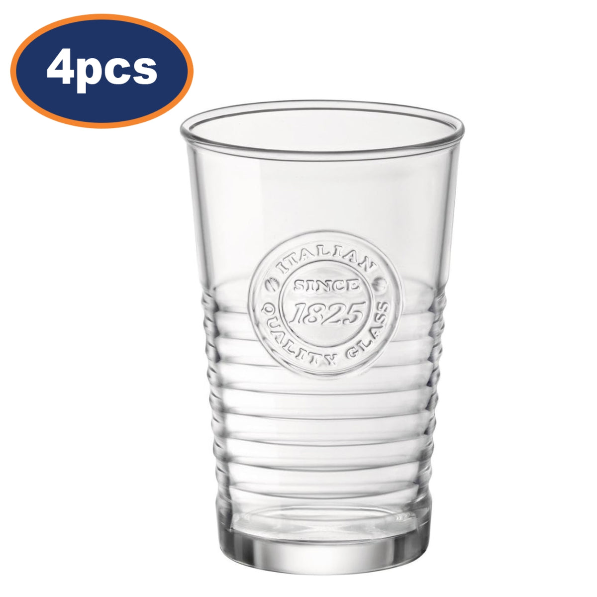 4Pcs Bormioli Rocco 300ml Tumbler Drinking Glass