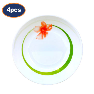 4Pcs Luminarc Sweet Impression 20cm Floral White Soup Plate