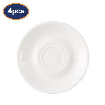 4Pcs 15.5cm Arcoroc Daring Porcelain White Round Saucer Set