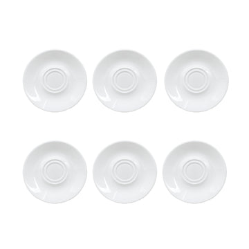 6Pcs 16cm Arcoroc Daring Porcelain White Round Saucer Set