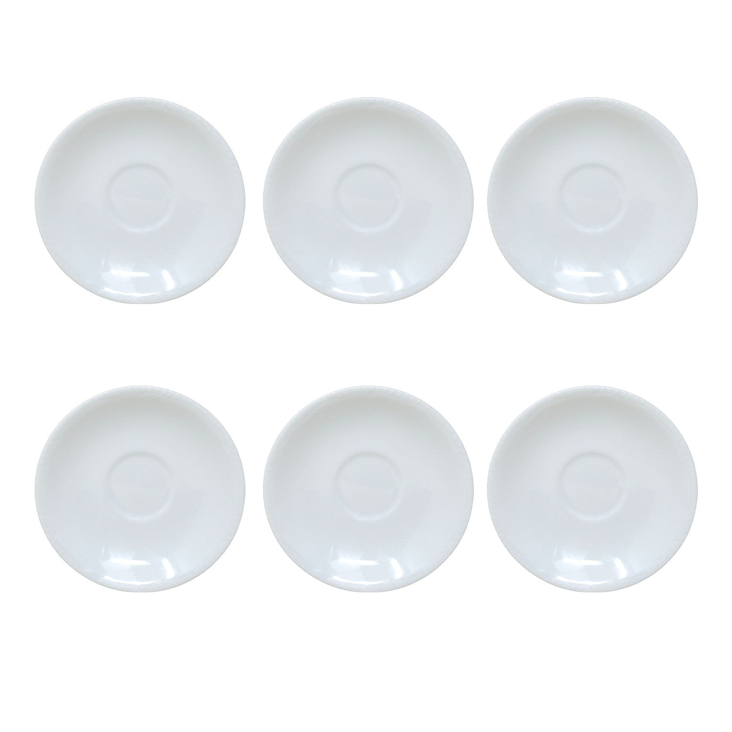 6pcs Stacking Cup Saucer Dish Only -14cm