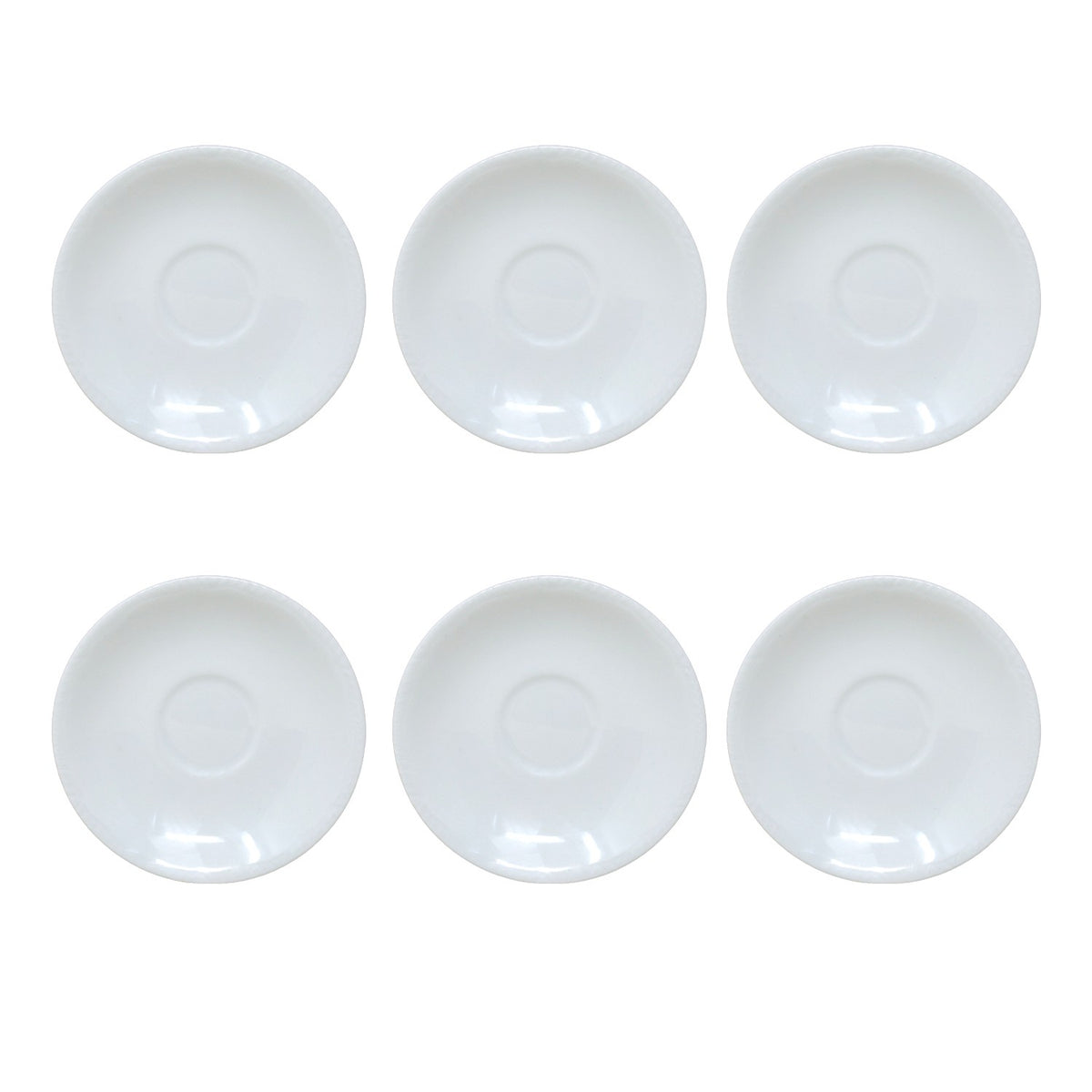 6pcs Quinn Minimalist White Cup Saucer Only for Teacup