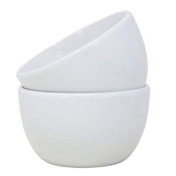 2Pcs 250ml White Round Porcelain Fully Vitrified Sugar Bowls