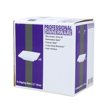 18Pcs Square Porcelain White Dipping Dish Set