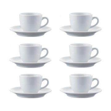 70ml Porcelain White Espresso Cup & Saucer Set
