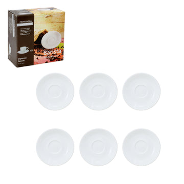6Pcs Solid White Porcelain Saucer Set
