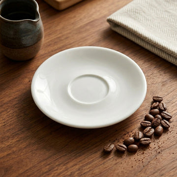 6{cs Solid White Porcelain Saucer Set